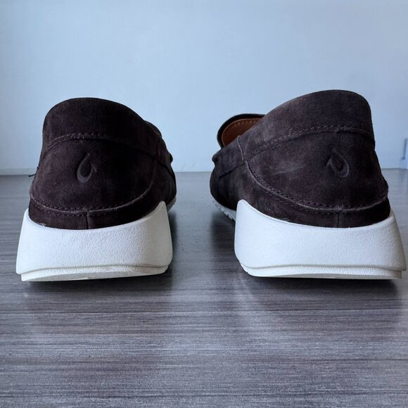 OluKai Ka\'a Loafer Slip on Shoes Men\'s Loafers in Dark Wood $140 main image 12